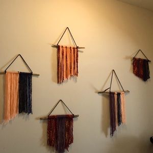 Boho Macrame Yarn Wall Hangings